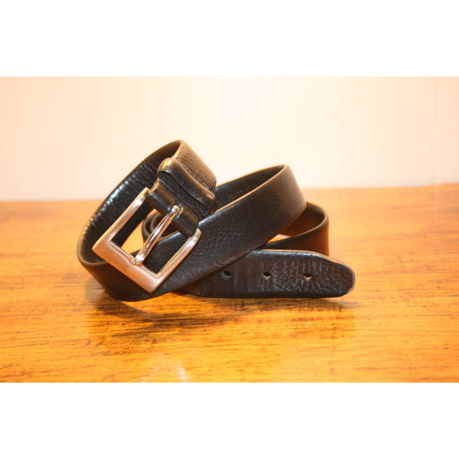 Vintage Black Leather BeltVintage Black Leather Biker BeltBlack Leather Belt
